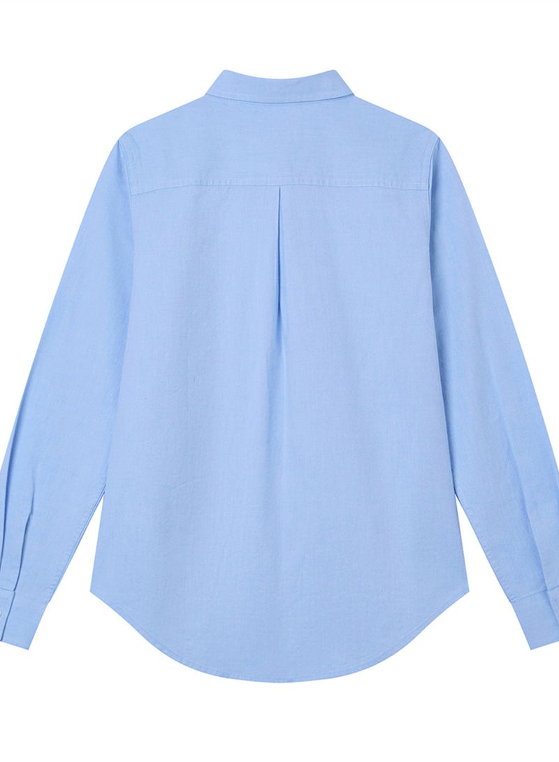 GIORDANO Women’s Slim Oxford Shirt with Embroidery - Image 2